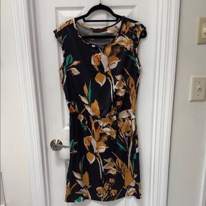 The Limited Black and Brown Floral Mini Dress